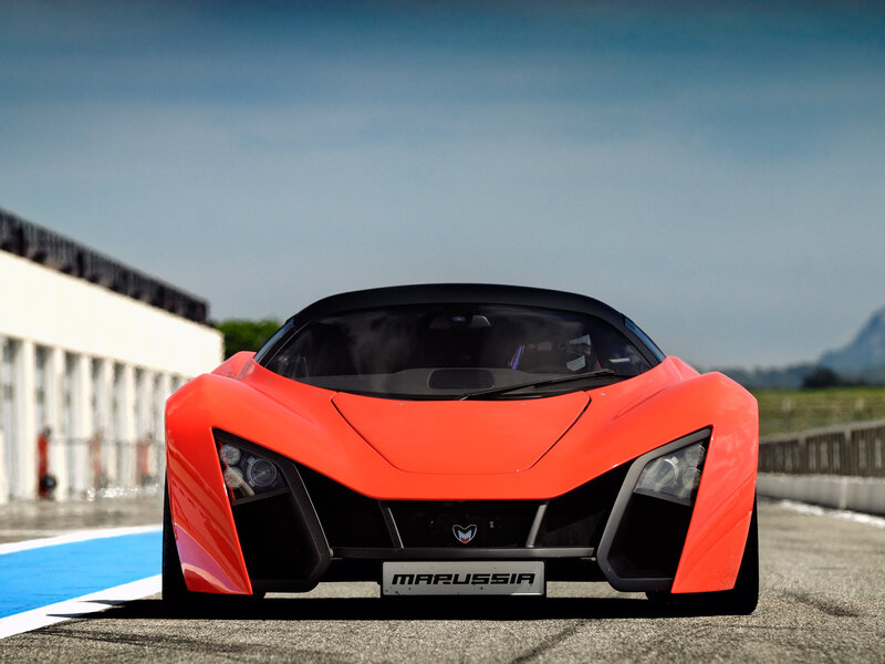Red Sports Car — Dramatic, Afternoon, Photograph, Race Track, Building, Sky, Black
