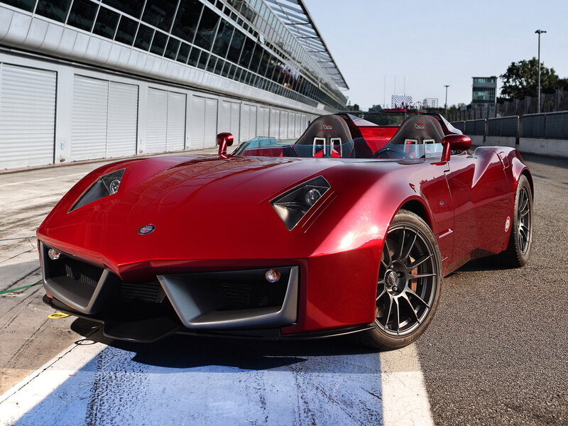 Red Sports Car — Dramatic, Afternoon, Photograph, Race Track