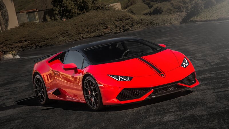 Red Sports Car — Dramatic, Afternoon, Photograph, Road, Hills