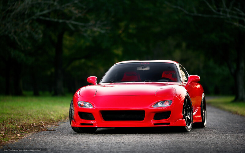 Red Sports Car — Dramatic, Afternoon, Photograph, Road, Trees, Grass