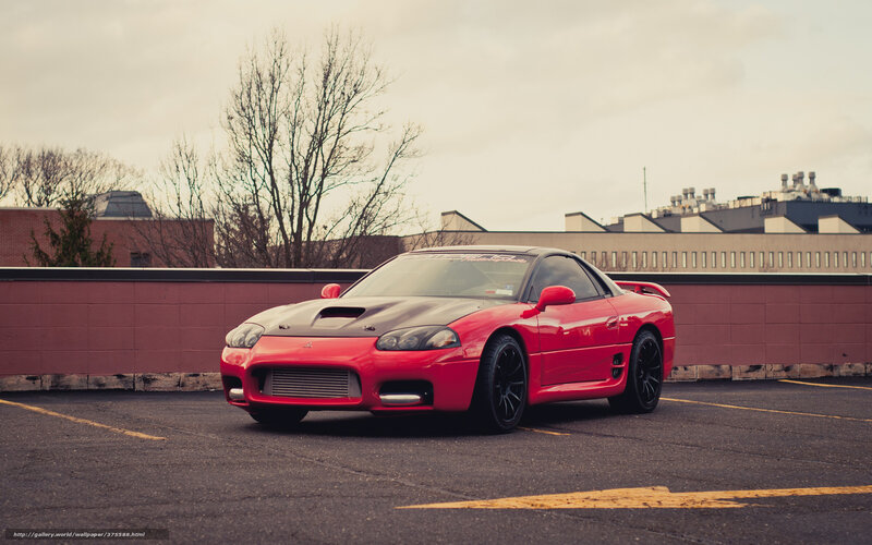 Red Sports Car — Dramatic, Autumn, Photograph, Parking Lot