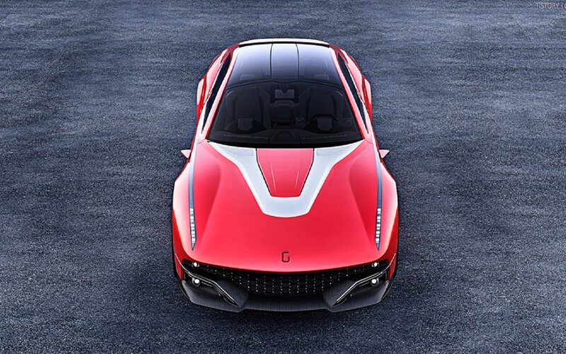 Red Sports Car — Dramatic, Digital Art, Asphalt