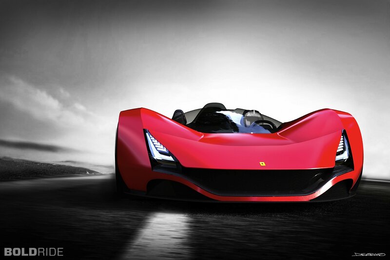 Red Sports Car — Dramatic, Digital Art, Driver