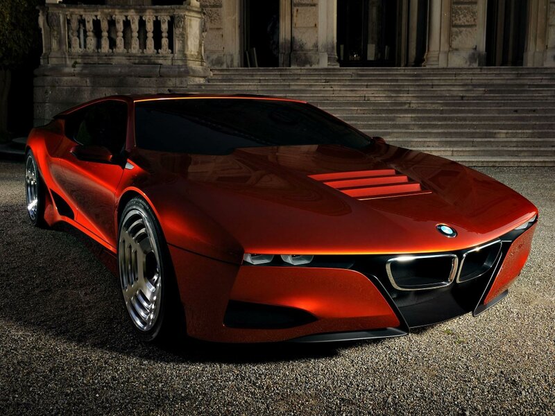 Red Sports Car — Dramatic, Night, 3d Render, Building, Steps