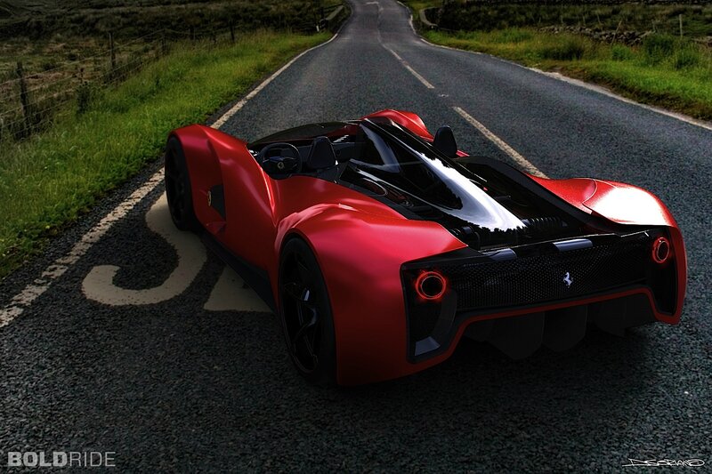 Red Sports Car — Dramatic, Night, 3d Render, Road