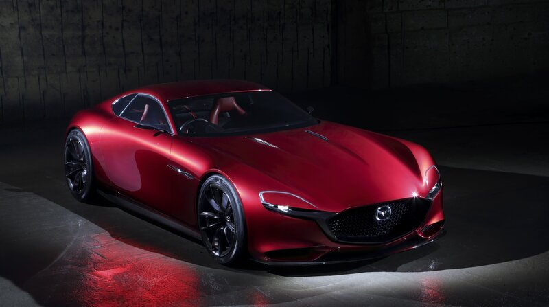 Red Sports Car — Dramatic, Night, Photograph, Concrete Wall