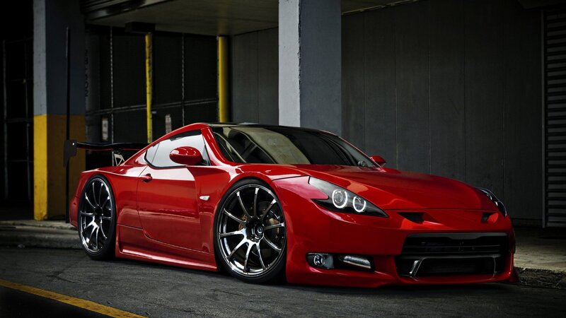 Red Sports Car — Dramatic, Night, Photograph, Tire