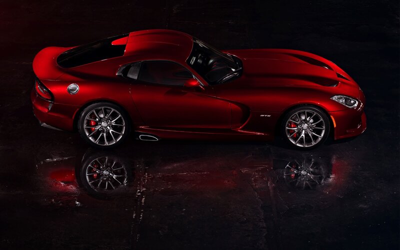 Red Sports Car — Dramatic, Night, Photograph, Wet Floor