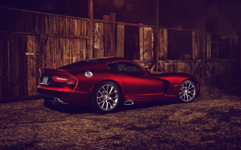 Red Sports Car — Dramatic, Night, Photograph, Wooden Barn
