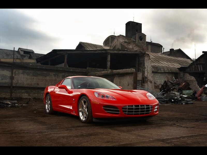 Red Sports Car — Dramatic, Photograph, Abandoned Building