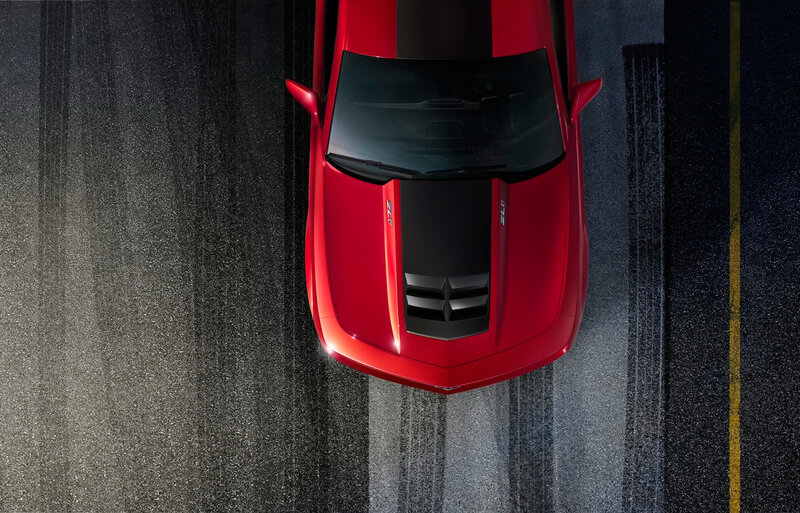 Red Sports Car — Dramatic, Photograph, Asphalt Road