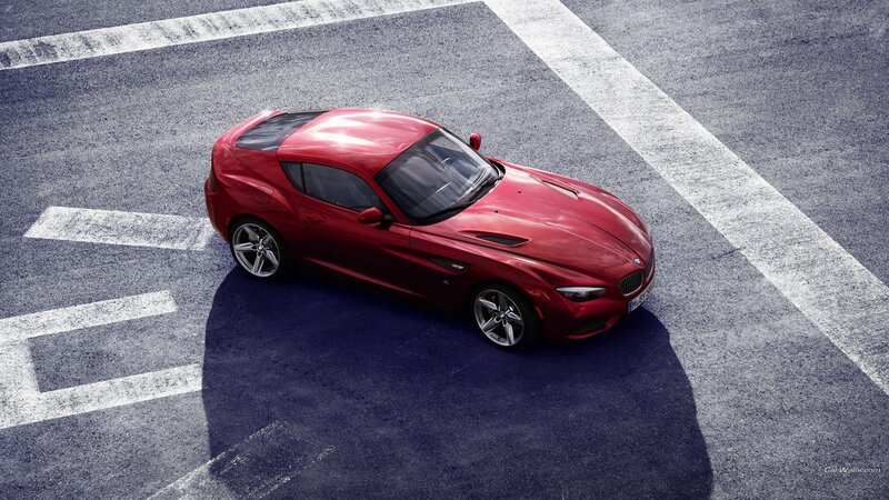 Red Sports Car — Dramatic, Photograph, Asphalt