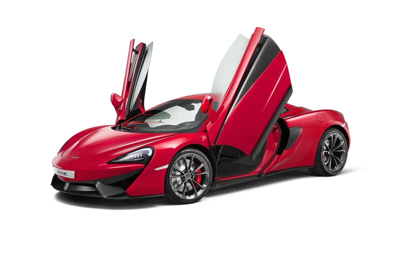 Red Sports Car — Dramatic, Photograph, Car Door, Wheel, Headlight