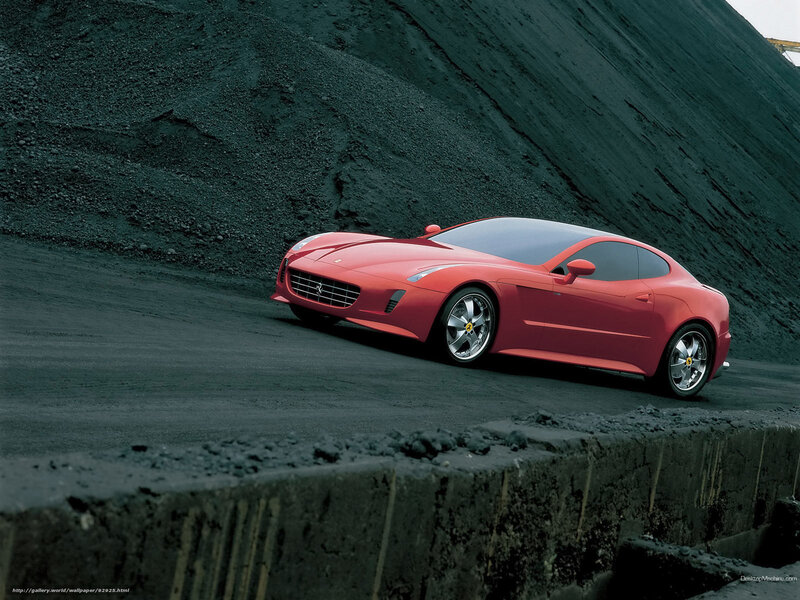 Red Sports Car — Dramatic, Photograph, Coal Pile