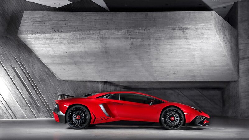 Red Sports Car — Dramatic, Photograph, Concrete Structure