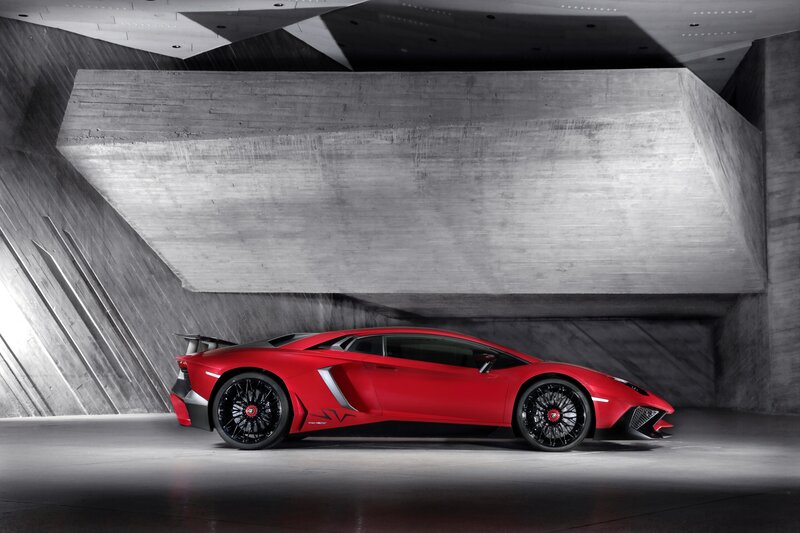 Red Sports Car — Dramatic, Photograph, Concrete Structure, Wings