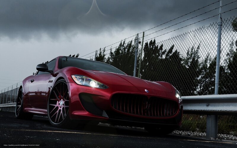 Red Sports Car — Dramatic, Photograph, Fence