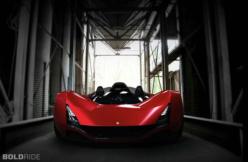 Red Sports Car — Dramatic, Photograph, Garage, Light