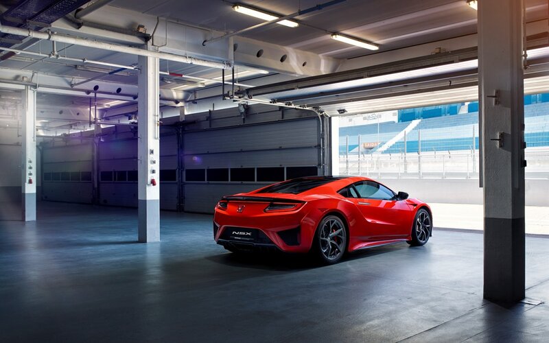 Red Sports Car — Dramatic, Photograph, Garage, Race Track