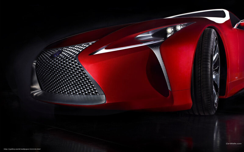 Red Sports Car — Dramatic, Photograph, Grille, Headlight