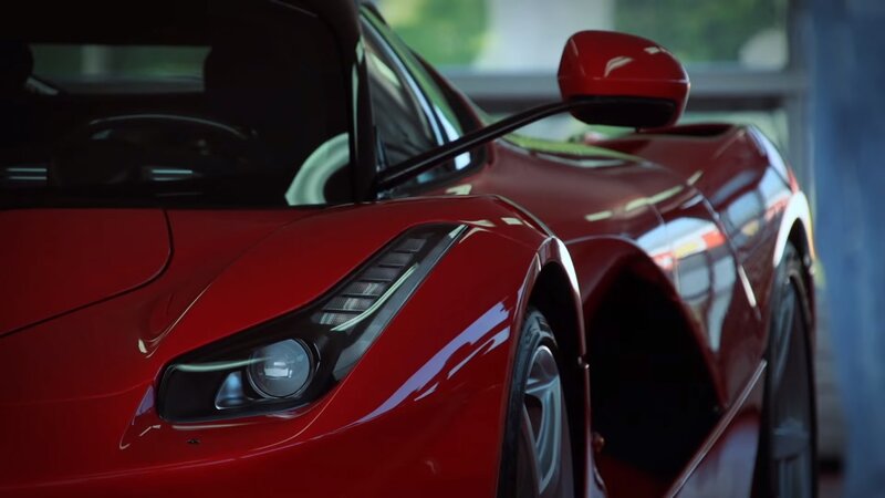 Red Sports Car — Dramatic, Photograph, Headlight, Side Mirror