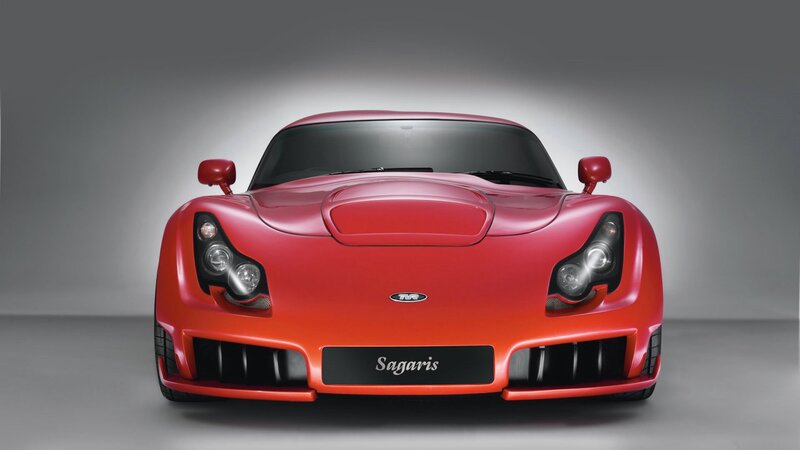 Red Sports Car — Dramatic, Photograph, Headlights, Side Mirrors
