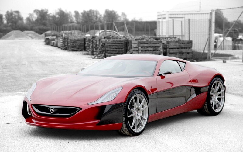Red Sports Car — Dramatic, Photograph, Pallets