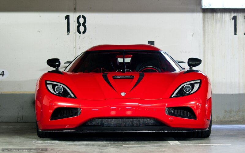 Red Sports Car — Dramatic, Photograph, Parking Garage, Number 18