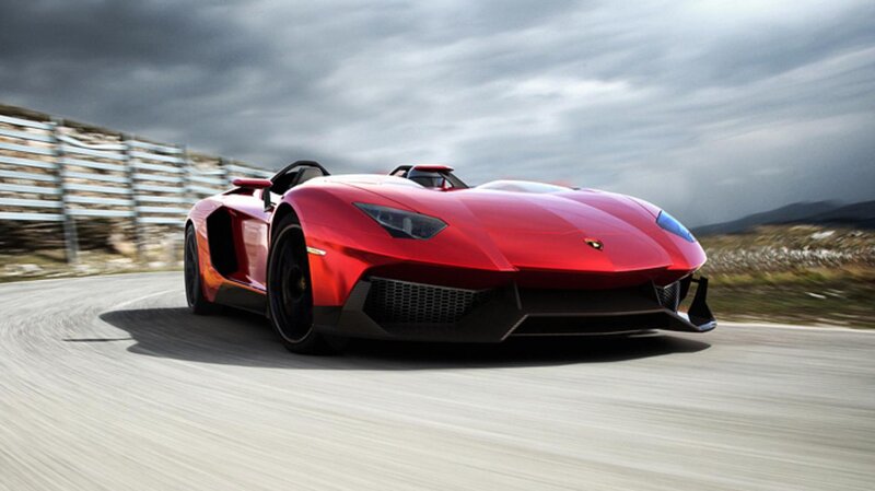 Red Sports Car — Dramatic, Photograph, Road, Guardrail