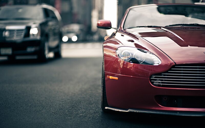 Red Sports Car — Dramatic, Photograph, Road, Suv