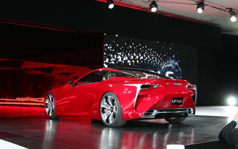 Red Sports Car — Dramatic, Photograph, Stage, Lights