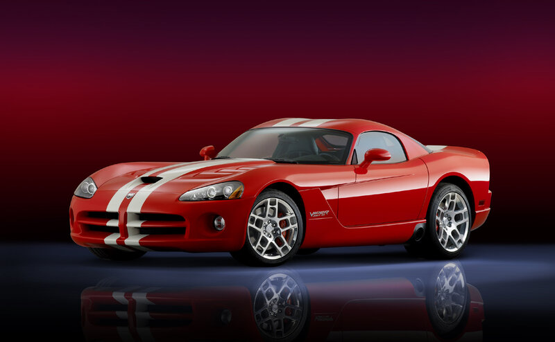 Red Sports Car — Dramatic, Photograph, Stripes