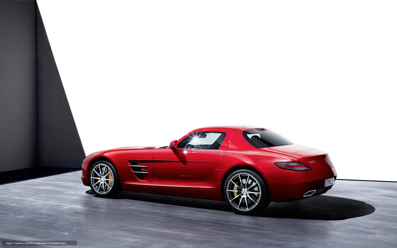 Red Sports Car — Dramatic, Photograph, Wall, Floor