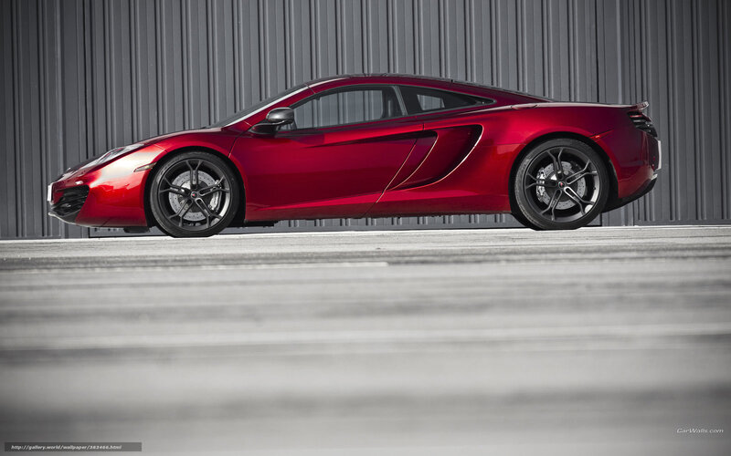 Red Sports Car — Dramatic, Photograph, Wall, Road