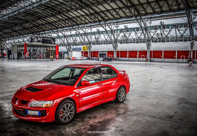 Red Sports Car — Dramatic, Photograph, Warehouse
