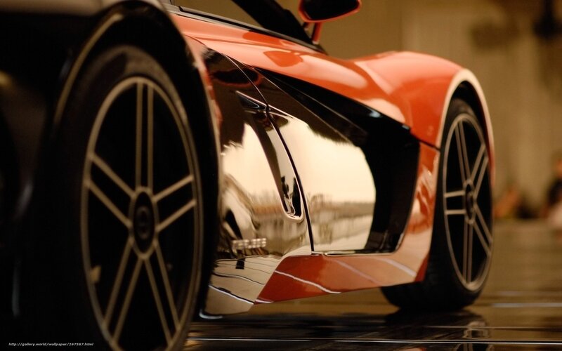 Red Sports Car — Dramatic, Photograph, Wheel, Side Mirror