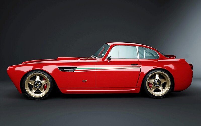 Red Sports Car — Dramatic, Photograph, Wheels, Stripes