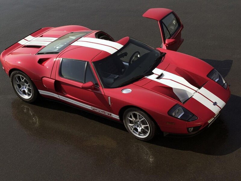Red Sports Car — Dramatic, Photograph, White Stripes