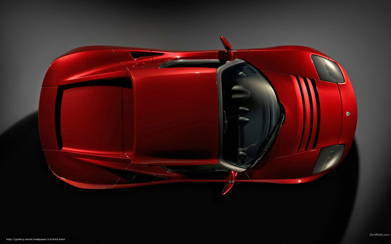 Red Sports Car — Dramatic, Photograph, Windows