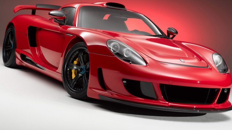 Red Sports Car — Dramatic, Photograph, Wings, Headlights