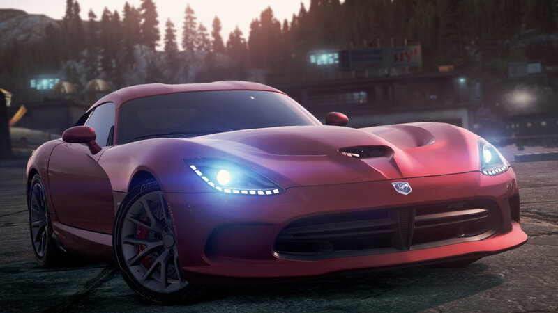 Red Sports Car — Dramatic, Sunset, 3d Render, Forest