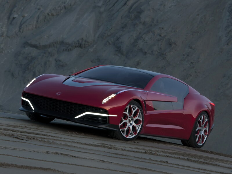 Red Sports Car — Dramatic, Sunset, 3d Render, Sand