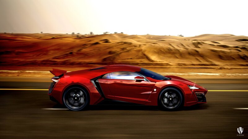 Red Sports Car — Dramatic, Sunset, Digital Art, Desert
