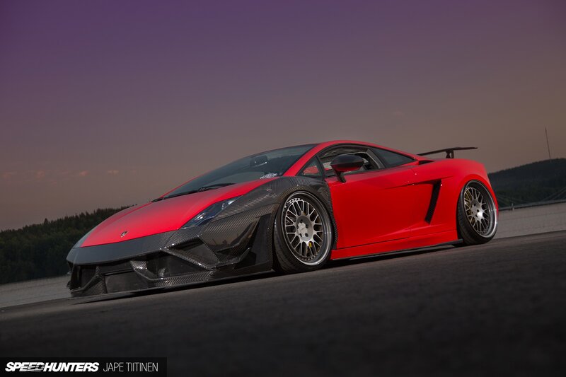 Red Sports Car — Dramatic, Sunset, Photograph, Carbon Fiber