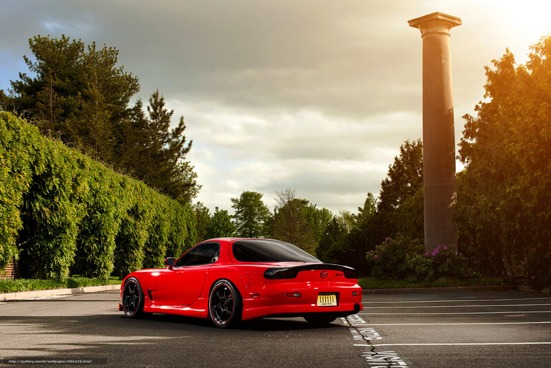 Red Sports Car — Dramatic, Sunset, Photograph, Column