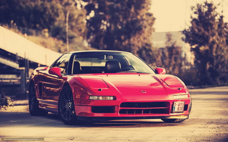 Red Sports Car — Dramatic, Sunset, Photograph, Trees
