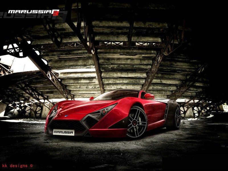 Red Sports Car — Dramatic
