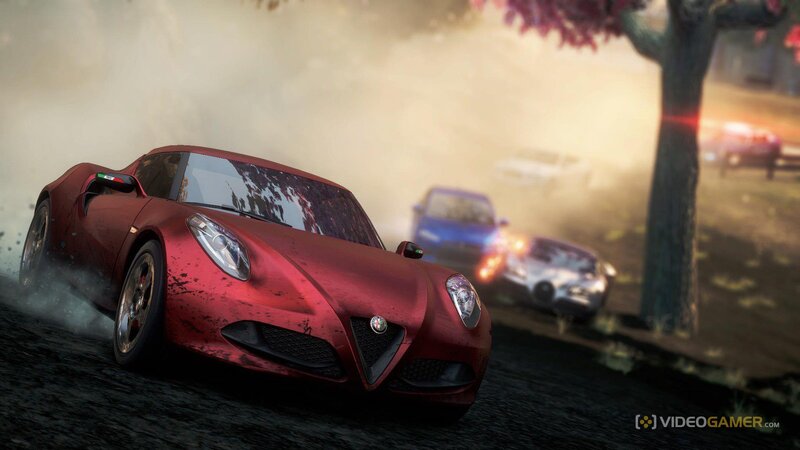 Red Sports Car Drifting — Action-packed, Sunset
