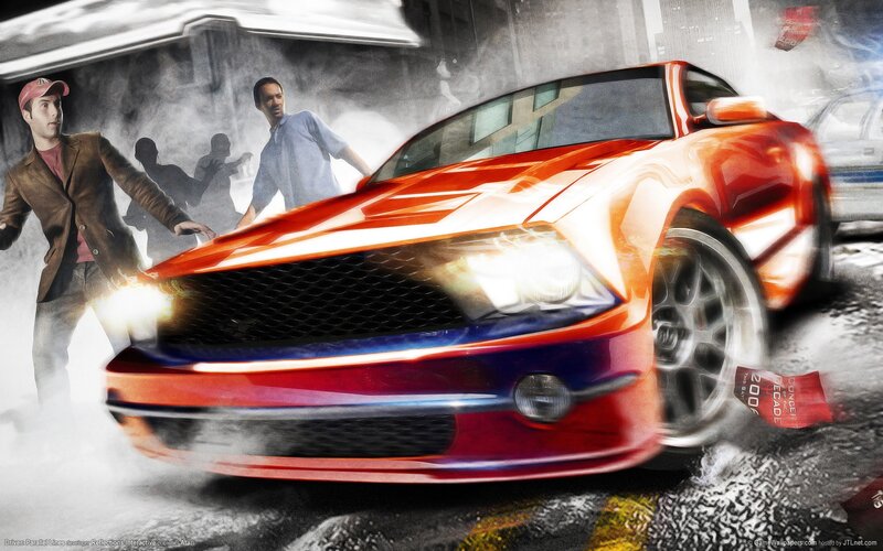 Red Sports Car Drifting — Dramatic