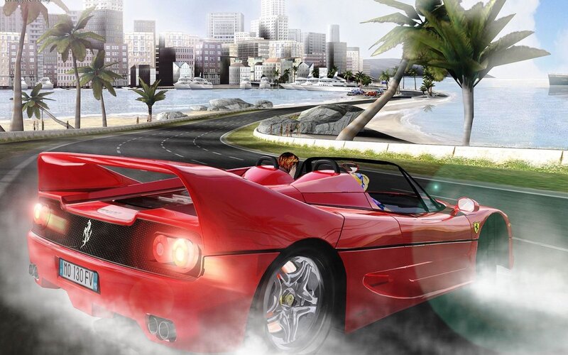 Red Sports Car Drifting — Dynamic, Afternoon